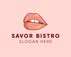 Sexy Nude Lips logo design