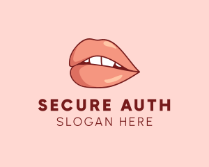 Sexy Nude Lips logo design