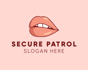 Sexy Nude Lips logo design