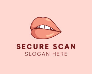 Sexy Nude Lips logo design