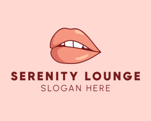 Sexy Nude Lips logo design