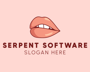 Sexy Nude Lips logo design