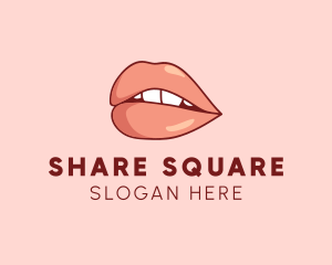 Sexy Nude Lips logo design