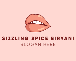 Sexy Nude Lips logo design