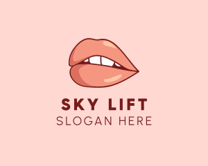 Sexy Nude Lips logo design