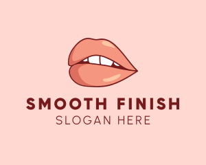 Sexy Nude Lips logo design