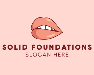 Sexy Nude Lips logo design