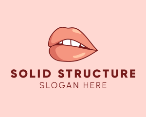 Sexy Nude Lips logo design