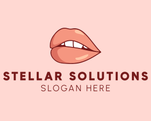 Sexy Nude Lips logo design