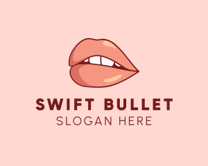 Sexy Nude Lips logo design