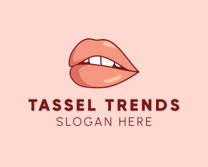 Sexy Nude Lips logo design