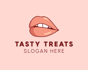 Sexy Nude Lips logo design