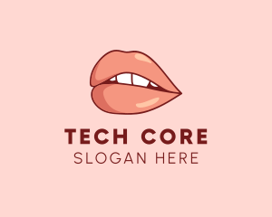 Sexy Nude Lips logo design