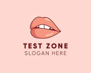 Sexy Nude Lips logo design