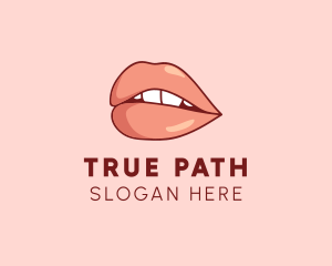 Sexy Nude Lips logo design