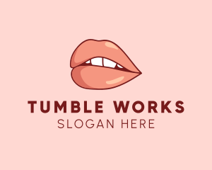 Sexy Nude Lips logo design