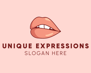 Sexy Nude Lips logo design