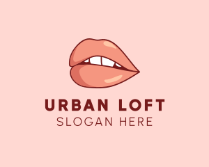 Sexy Nude Lips logo design