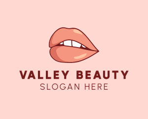 Sexy Nude Lips logo design