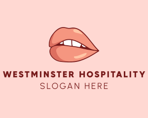 Sexy Nude Lips logo design