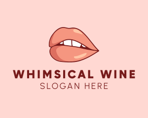 Sexy Nude Lips logo design