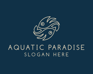 Sea Pisces Fish logo design