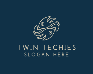 Sea Pisces Fish logo design