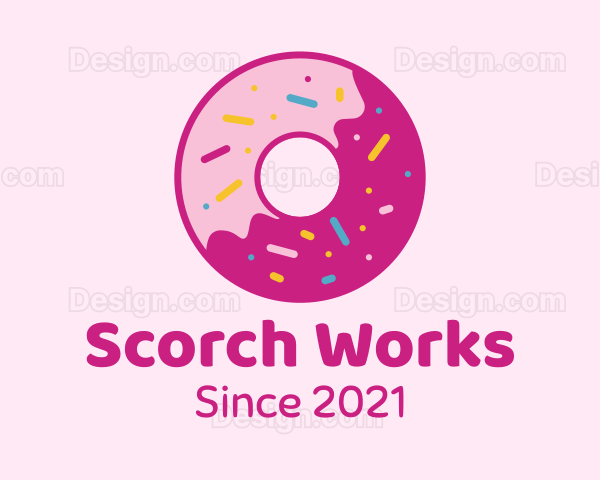 Yummy Sprinkled Doughnut Logo