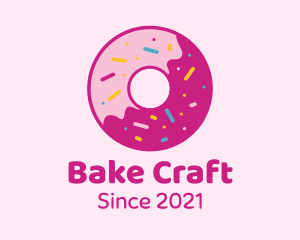 Yummy Sprinkled Doughnut logo design