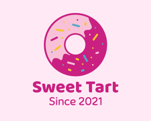 Yummy Sprinkled Doughnut logo design