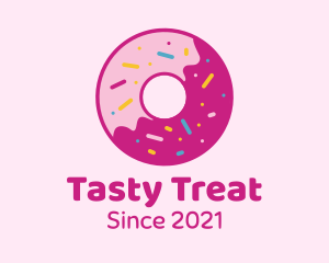 Yummy Sprinkled Doughnut logo design