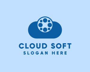 Film Reel Cloud logo design