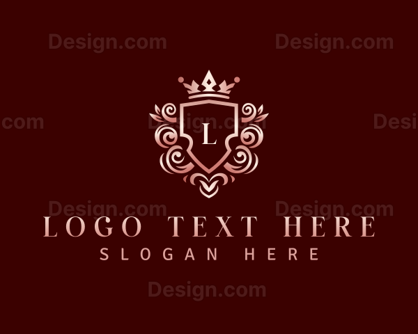 Elegant Crown Ornament Logo