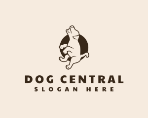 Puppy Dog Playing logo design