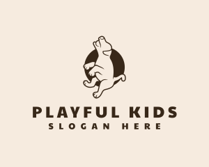 Puppy Dog Playing logo design