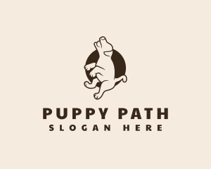 Puppy Dog Playing logo design