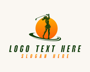 Female Athlete Golfer logo
