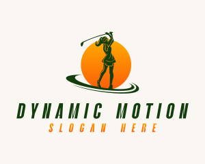 Female Athlete Golfer logo