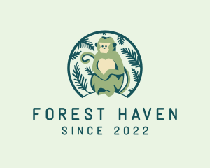 Forest Wild Monkey logo design