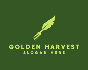 Organic Fork Leaf  Logo