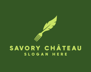 Organic Fork Leaf  logo design