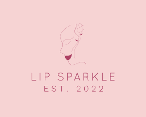 Rose Lips Beauty Salon logo design