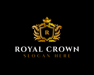 Ornamental Crown Crest  logo design