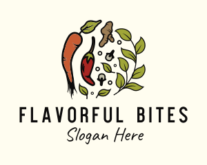 Leaf Cooking Ingredients logo design