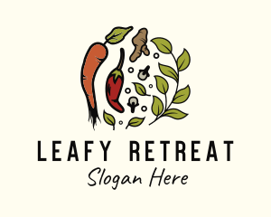 Leaf Cooking Ingredients logo design