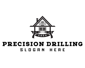 Renovate Drill Construction logo design