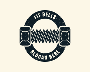 Rustic Screw Dumbbell Hammer logo design