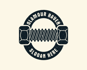 Rustic Screw Dumbbell Hammer logo