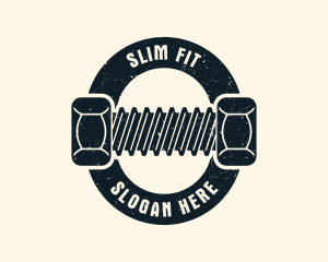 Rustic Screw Dumbbell Hammer logo design