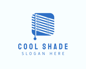 Blue Roman Shade Blinds logo design